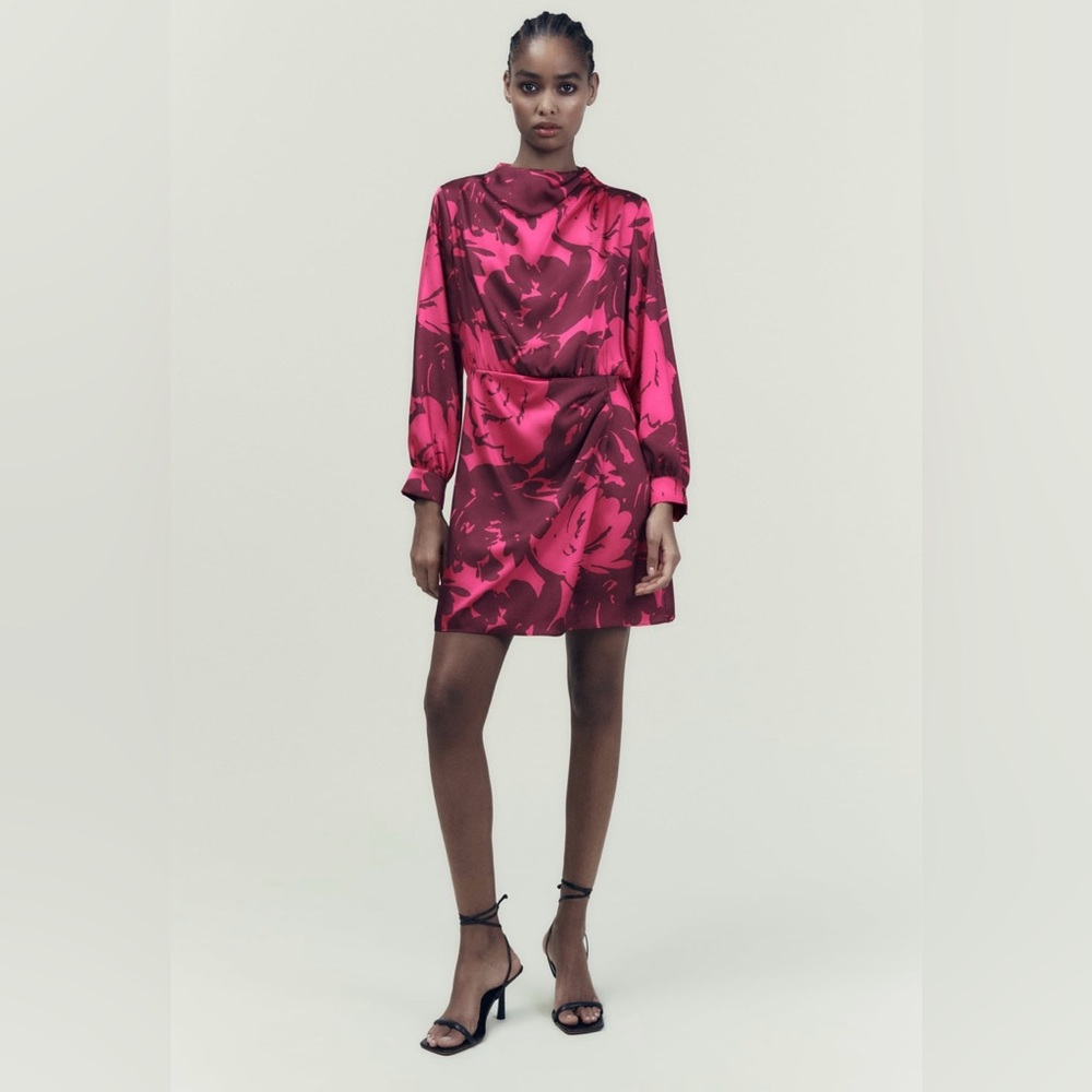 Zara Satin Effect Mini Dress XS